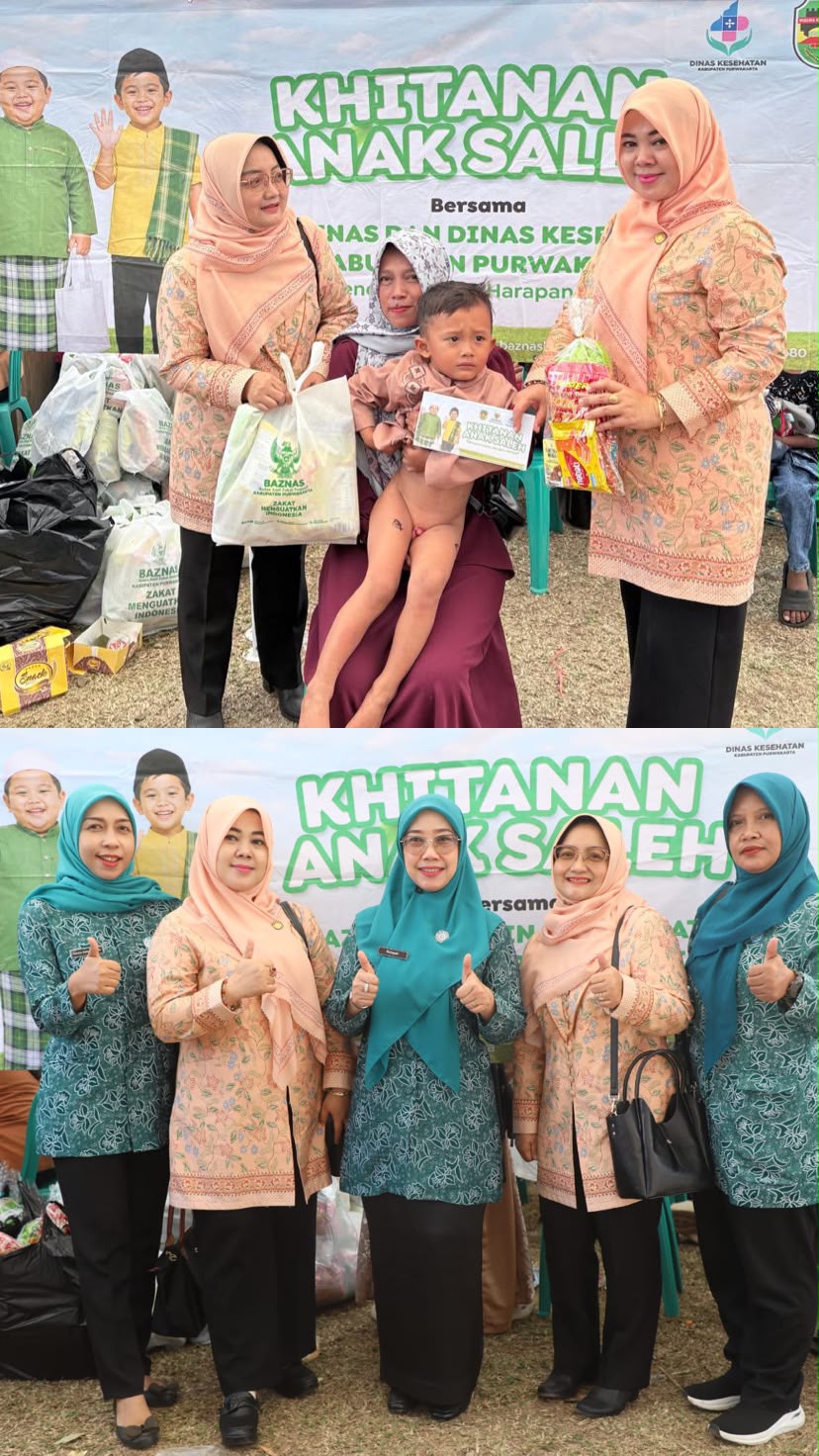 Pemberian Sembako Bingkisan kepada anak anak sunatan Masal pada acara Pelayanan Publik di Kecamatan Maniis